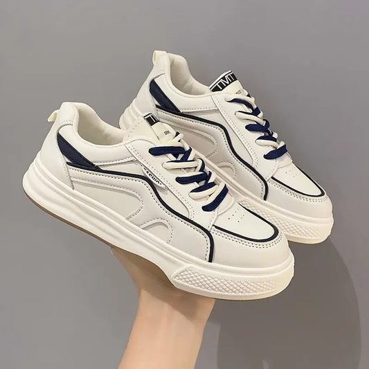 Women's Blue and White Casual Sports Shoes - Versatile Style