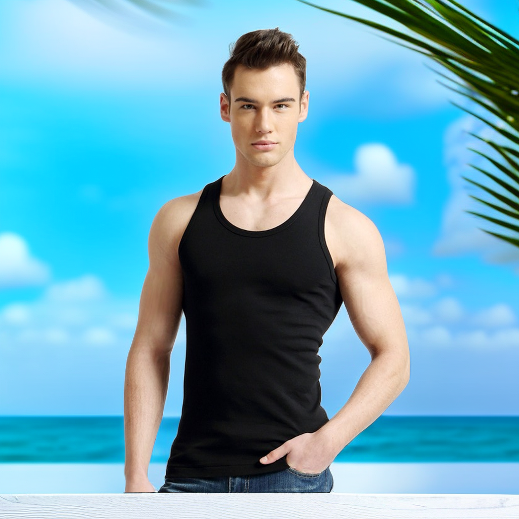 High-Quality Cotton Slim Fit Tank Top for Men